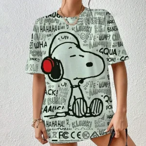 Women's T-shirt Disney Snoopy 3D printed
