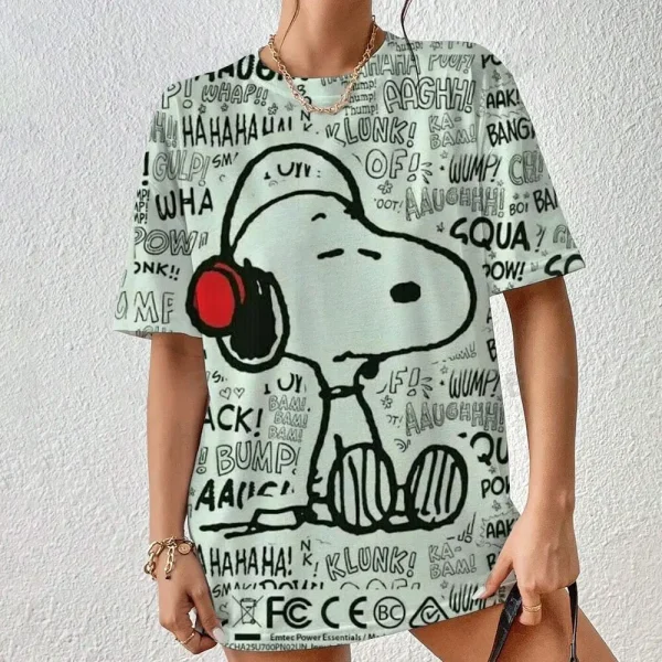 Women's T-shirt Disney Snoopy 3D printed