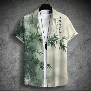 2024 new men's short-sleeved shirt