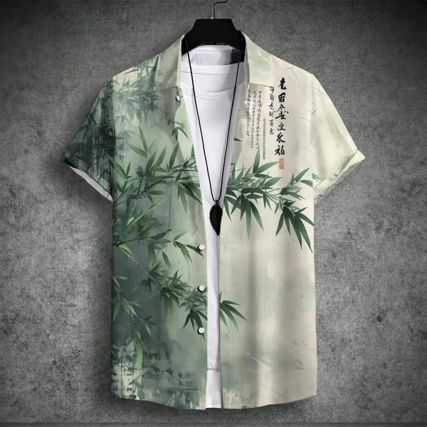 2024 new men's short-sleeved shirt