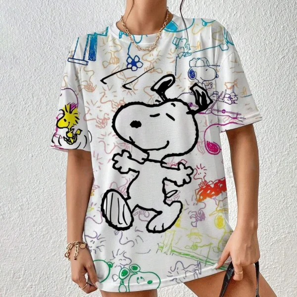 Women's T-shirt Disney Snoopy 3D printed - Image 9