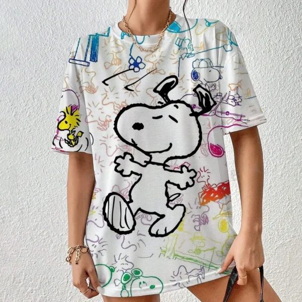 Women's T-shirt Disney Snoopy 3D printed - Image 2